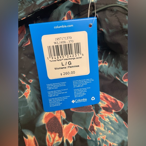 NWT Columbia Women's Tunnel Falls Interchange Jacket size large 2 in 1 - Picture 4 of 16